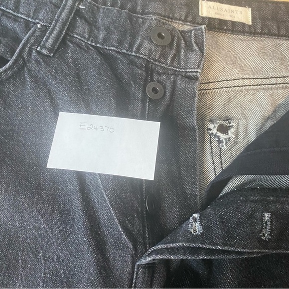 All Saints • black button fly straight leg ankle denim jeans - Picture 14 of 14